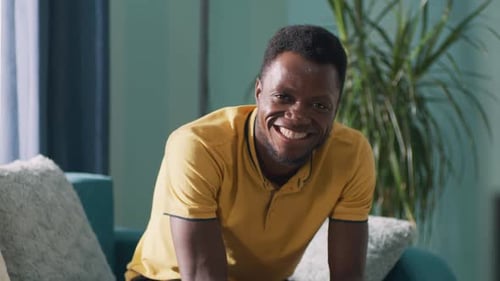 Cheerful Black Guy Celebrating Success