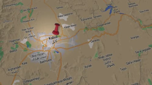 Animated 3D Map Pin Dropping to Mark Location