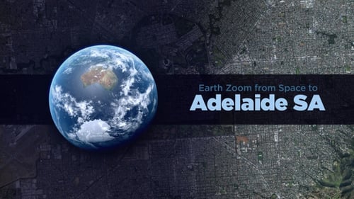 Adelaide (Australia) Earth Zoom auf die Stadt aus dem Weltraum