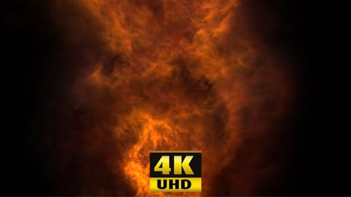 Abstract Fiery Smoke Swirl Loop Background