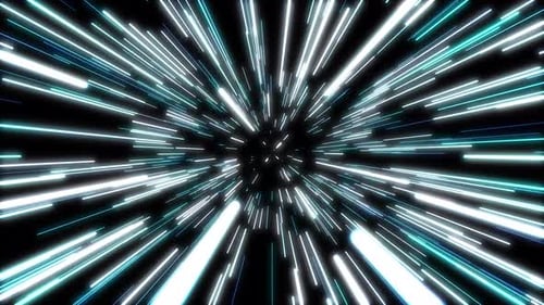Futuristic Hyperspace Warp Speed Tunnel Animation