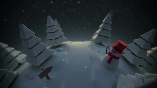Cute Snowman Christmas Winter Wonderland Title Reveal