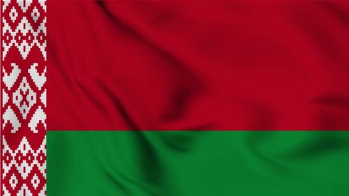 Realistic Waving Flag of Belarus Loop