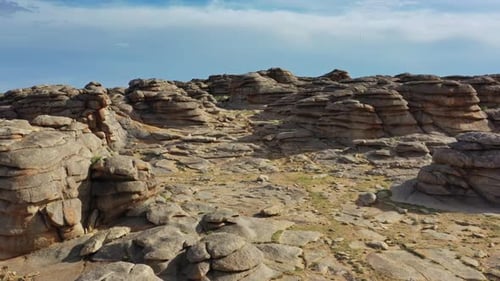 Rock Formations and Stacked Stones in Mongolia