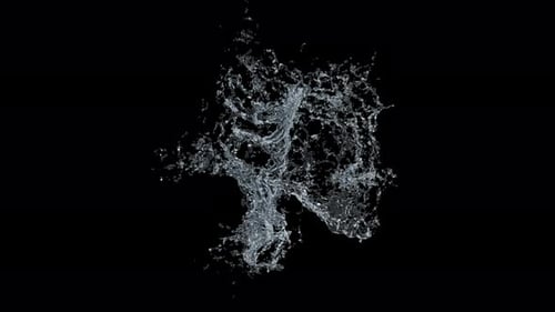 Realistic Water Splash Element with Dynamic Fluid Motion