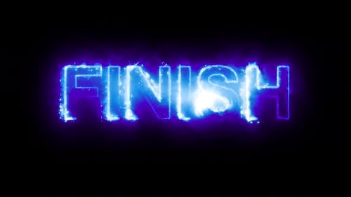 Electric Glowing Text Reveal and Disintegrate Animation