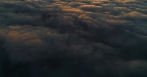 Aerial View of Clouds at Sunrise