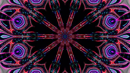 Lumière abstraite brillante gouvernant la polychromie, kaléidoscope