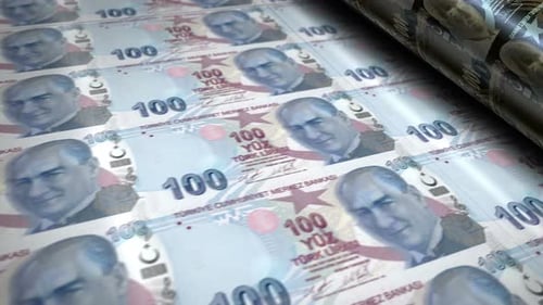 Turkish Lira 100 TL Banknote Printing Process
