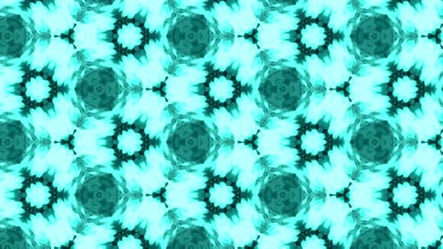 Hellblaue Wellenanimation-Kaleidoskop-Wiederholungsmustereffekt