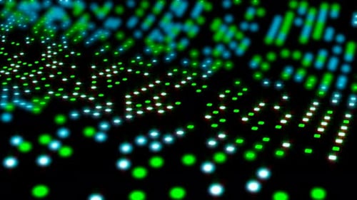 Futuristic Glowing Digital Grid Background Animation