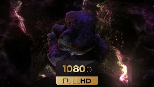 Abstract Cosmic Object with Glowing Nebula Background