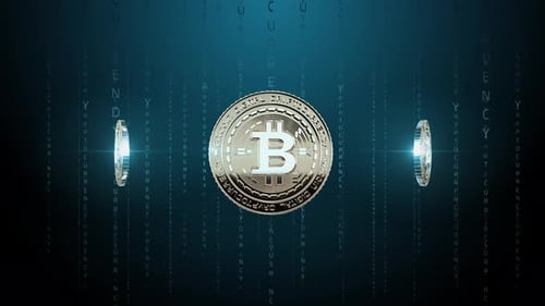 Definir 5-2 Fundo Rotativo de Criptomoeda BITCOIN 4K