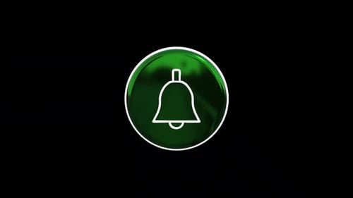 3D Bell Notification Icon Rotation Animation