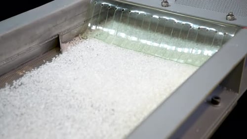 Industrial Machine Processing Small White Pellets