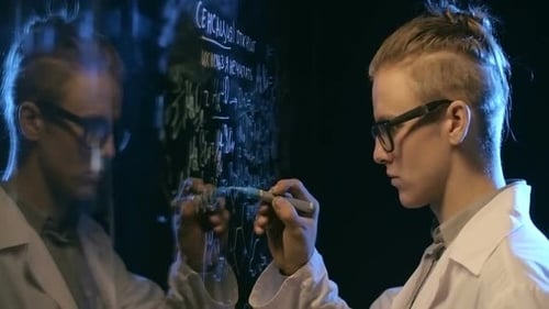 Scientists Write Equations on Glass Board