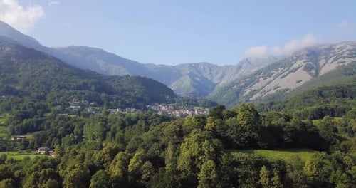 Aerial View of Mountain Panorama