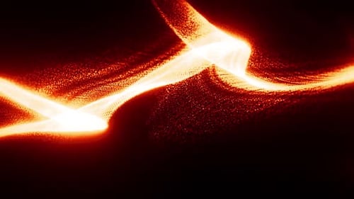 Abstract Glowing Energy Particle Waves Background Animation