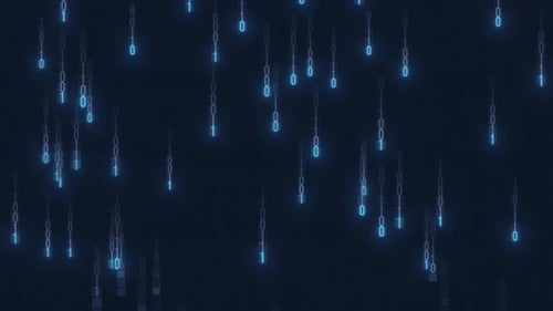 Digital Binary Code Falling Stream Background Loop