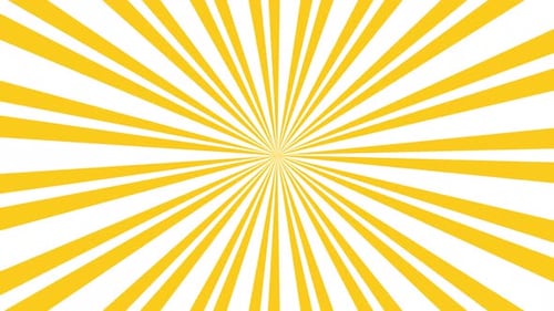 Animated Flat Design Sunburst Rays Rotating Background