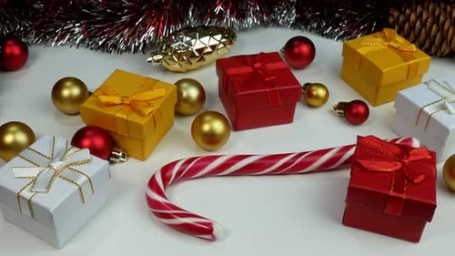 Colorful Gifts and Ornaments for a Christmas Celebration