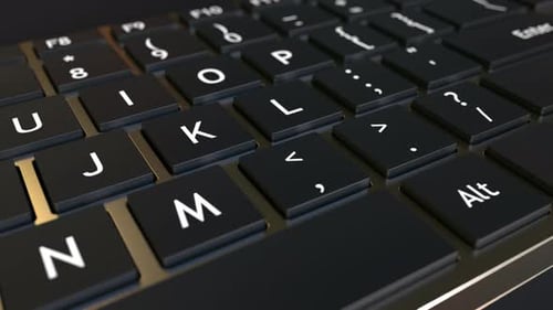 Computer Keyboard and Jack-in-the-box RISK Message in Key