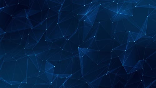 Abstract Blue Digital Network Connections Background Loop