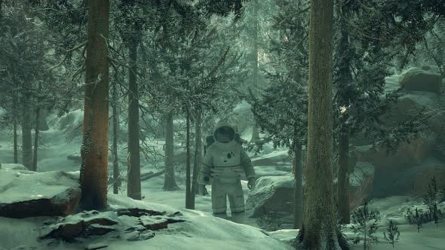 Cover for Astronaut Exploring Forest in Snow