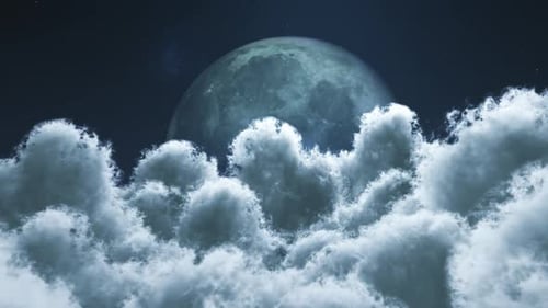 Earth View Above Cloud To The Moon 01 HD