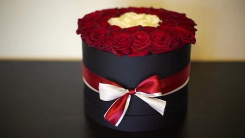 Elegant Roses in a Decorative Gift Box