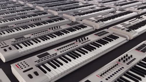 A Lot Of Synthesizer Pianos In A Row 4k