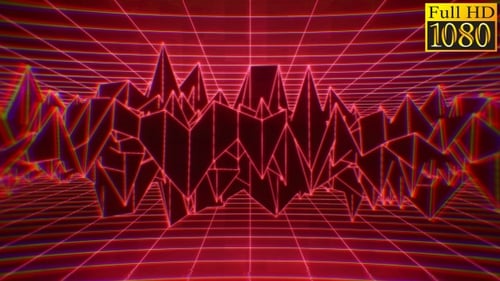 Retro Synthwave Glitch Grid Visualizer Background Loop