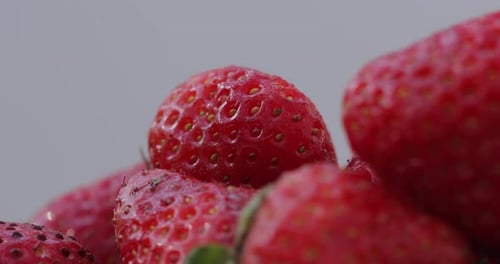Macro Shot of Strawberries
