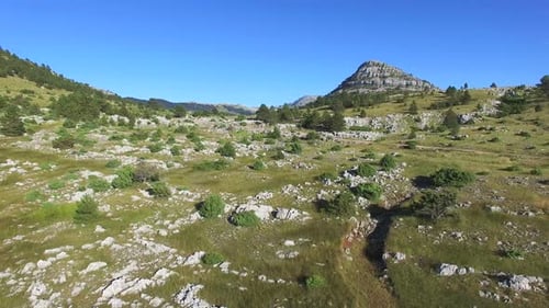 Aerial view of Dinara mountain, Croatia