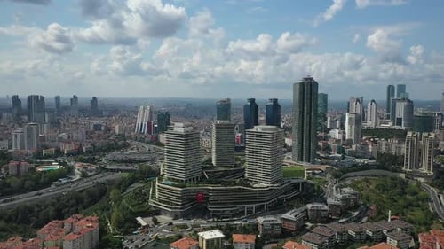 City And Skyscrapers Aerial View