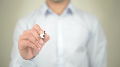 Adult Writing Be Unique on a Clear Surface