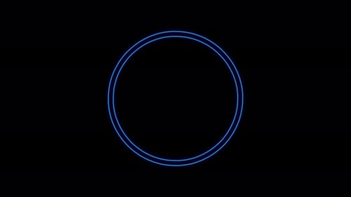 Circle seamless pattern spectrum looping animation glowing neon lines Abstract background