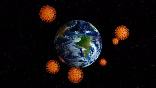 Animated Global Virus Spread on Planet Earth