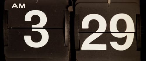 Retro Flip Clock Changing Time at 3:30 AM