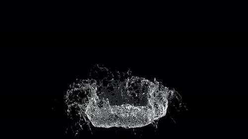 Liquid Water Splash Crown Reveal Effect