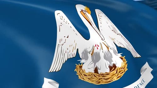 Waving Flag of Louisiana State