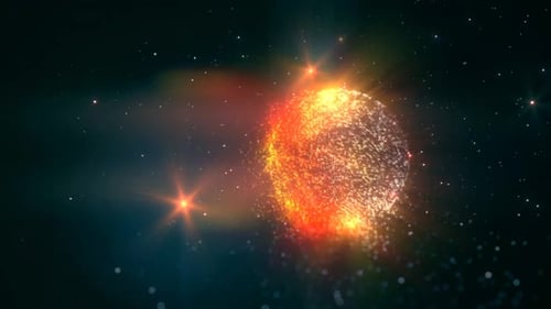 Beweglicher Hintergrund der Weltraum-Partikel
