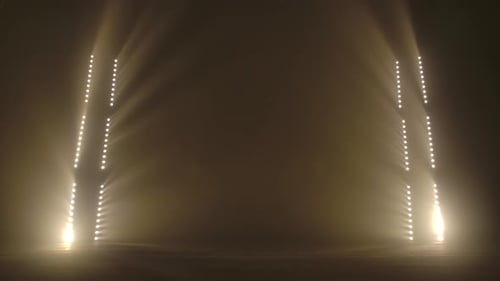Stage with Spot Lighting, Shining Empty Scene for Holiday Show, Award Ceremony or Advertising on the