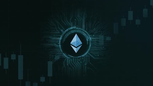 Ethereum ETH Chart Digital Circuit 4 K