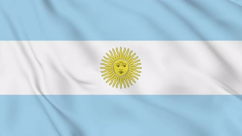 Realistic Waving Argentina Flag Loop