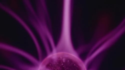 Glowing plasma ball with neon illumination