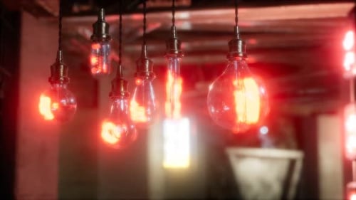 Old Retro Vintage Incandescent Light Bulb