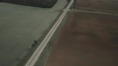 Grüne und braune ländliche Felder im Sommer im Ural