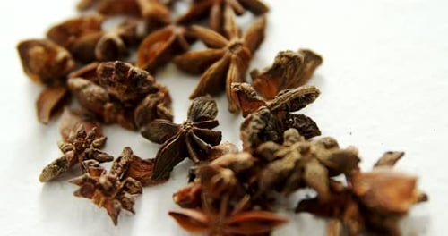 Close Up Footage of Brown Star Anise