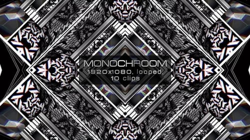 Monochromatic Abstract Geometric Tunnel Loop Background